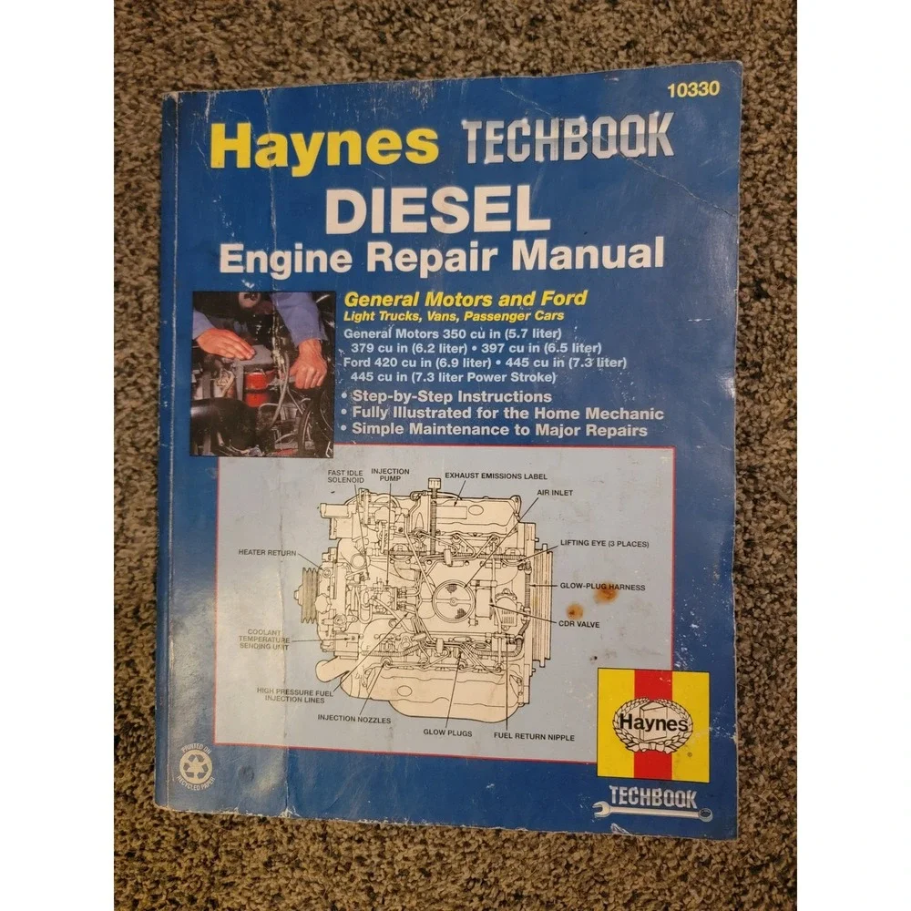 Haynes Techbook Diesel Engine Repair Manual General Motors Ford Trucks Vans Cars